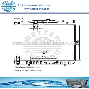 Radiador Cerato KIA Spectra 05-08 OEM: 253102F030